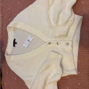 Kendall + Kylie fuzzy Cream Sweater